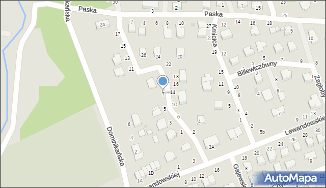 Warka, Wołodyjowskiego Michała, 7, mapa Warka