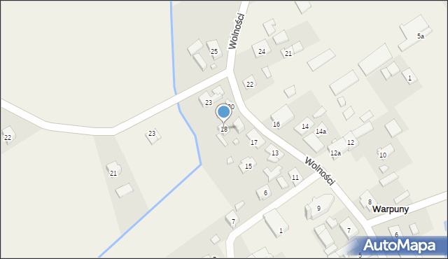Warpuny, Wolności, 18, mapa Warpuny
