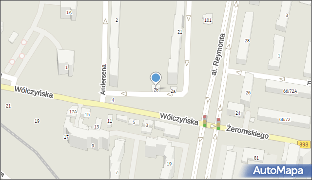 Warszawa, Wólczyńska, 2b, mapa Warszawy