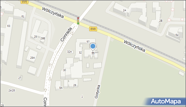 Warszawa, Wólczyńska, 55, mapa Warszawy