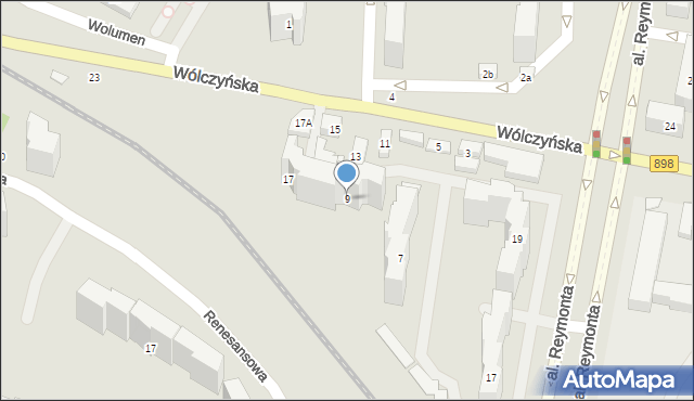 Warszawa, Wólczyńska, 9, mapa Warszawy