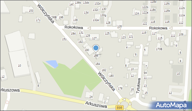 Warszawa, Wólczyńska, 186, mapa Warszawy