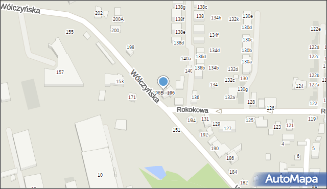 Warszawa, Wólczyńska, 196A, mapa Warszawy