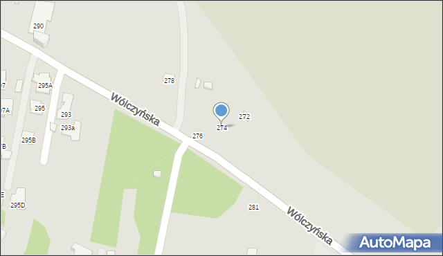 Warszawa, Wólczyńska, 274, mapa Warszawy