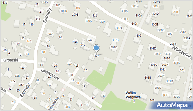 Warszawa, Wólczyńska, 307, mapa Warszawy