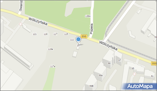 Warszawa, Wólczyńska, 107, mapa Warszawy