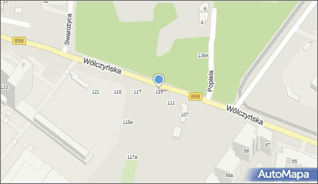Warszawa, Wólczyńska, 115, mapa Warszawy