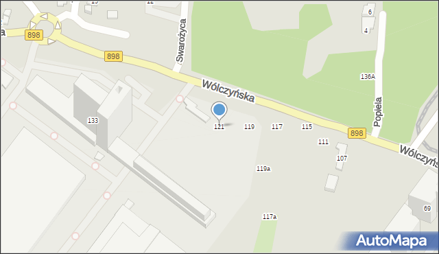 Warszawa, Wólczyńska, 121, mapa Warszawy