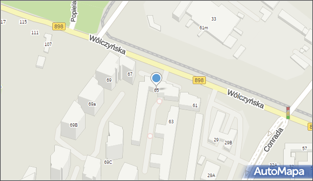 Warszawa, Wólczyńska, 65, mapa Warszawy