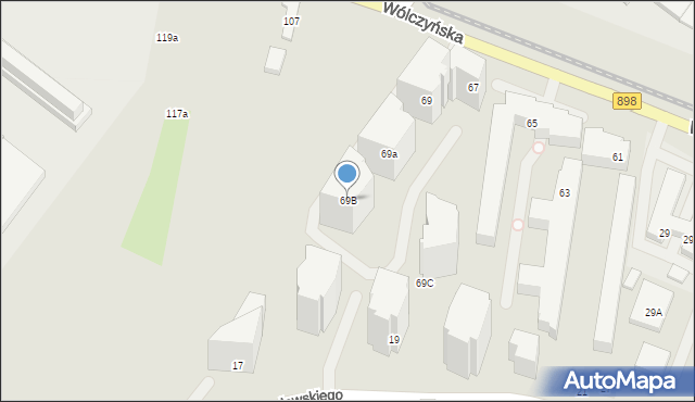 Warszawa, Wólczyńska, 69B, mapa Warszawy