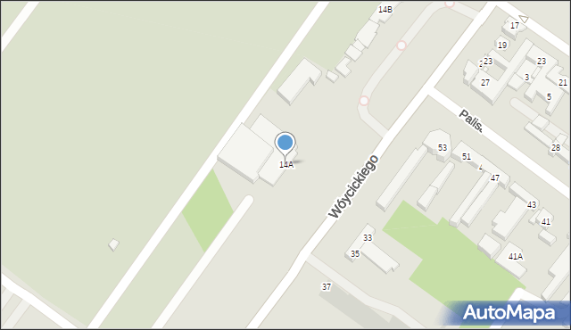 Warszawa, Wóycickiego Kazimierza, 14A, mapa Warszawy