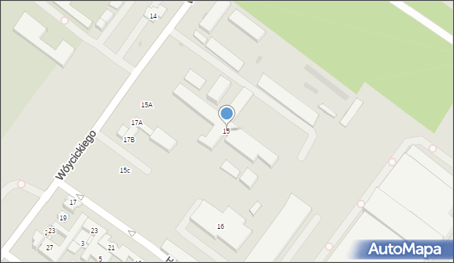 Warszawa, Wóycickiego Kazimierza, 15, mapa Warszawy