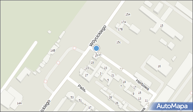 Warszawa, Wóycickiego Kazimierza, 17, mapa Warszawy