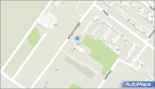 Warszawa, Wóycickiego Kazimierza, 33, mapa Warszawy