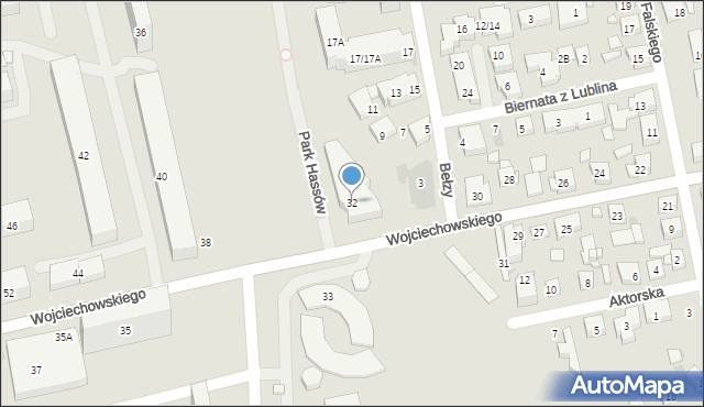 Warszawa, Wojciechowskiego Stanisława, 32, mapa Warszawy