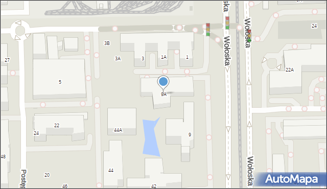Warszawa, Wołoska, 9A, mapa Warszawy