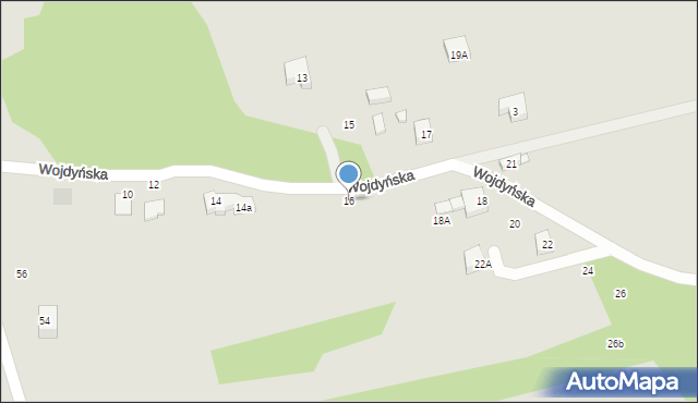 Warszawa, Wojdyńska, 16, mapa Warszawy