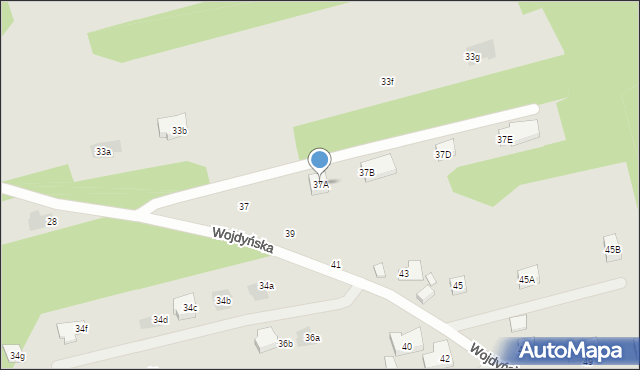 Warszawa, Wojdyńska, 37A, mapa Warszawy