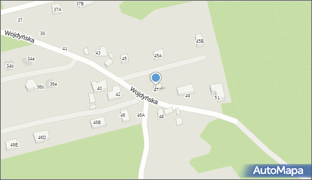 Warszawa, Wojdyńska, 47, mapa Warszawy