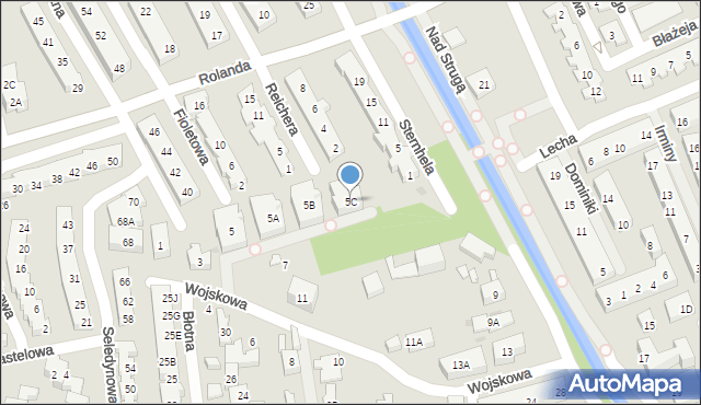 Warszawa, Wojskowa, 5C, mapa Warszawy