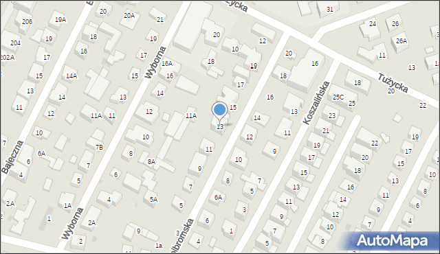Warszawa, Wolbromska, 13, mapa Warszawy