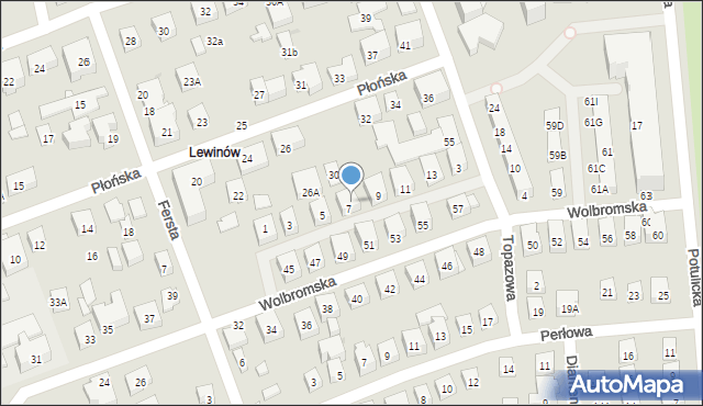 Warszawa, Wolbromska, 51A, mapa Warszawy