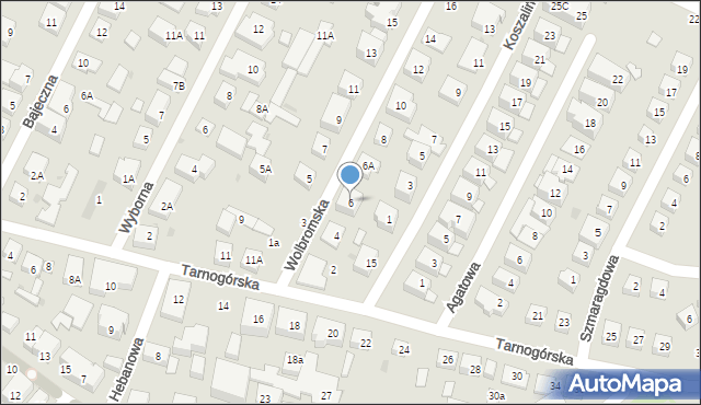 Warszawa, Wolbromska, 6, mapa Warszawy