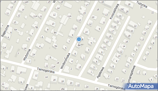 Warszawa, Wolbromska, 6A, mapa Warszawy