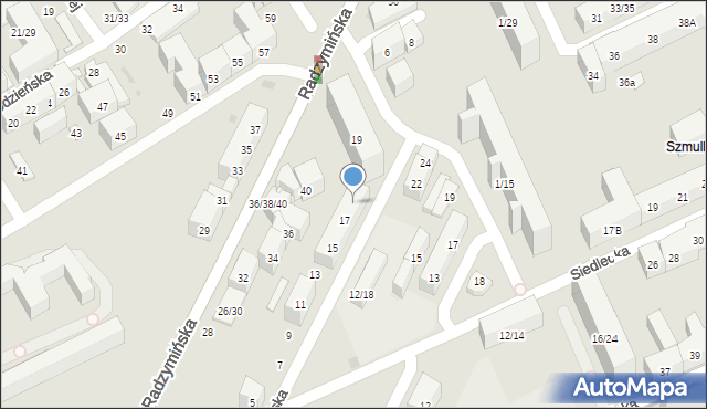 Warszawa, Wołomińska, 17A, mapa Warszawy