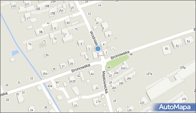 Warszawa, Wodniaków, 1, mapa Warszawy