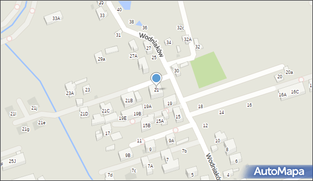 Warszawa, Wodniaków, 21, mapa Warszawy