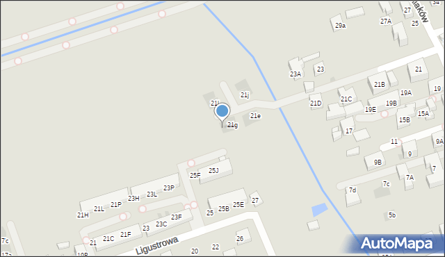Warszawa, Wodniaków, 21h, mapa Warszawy