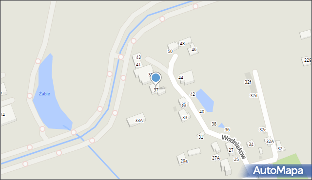 Warszawa, Wodniaków, 37, mapa Warszawy