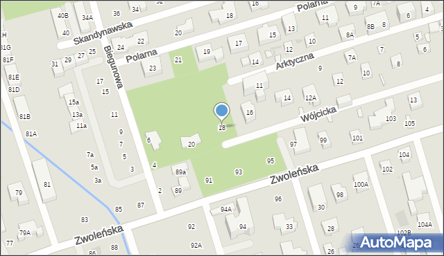 Warszawa, Wójcicka, 18, mapa Warszawy