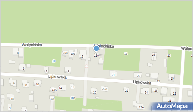 Warszawa, Wolęcińska, 12A, mapa Warszawy