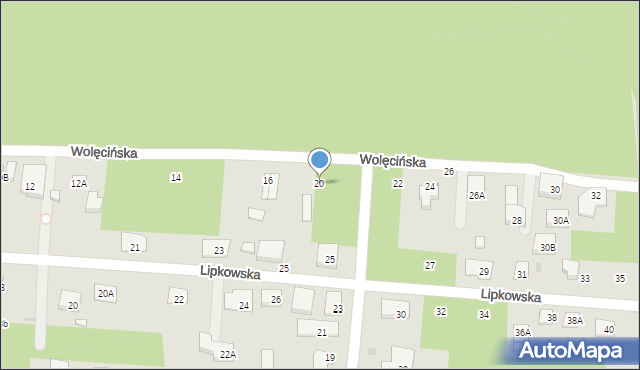Warszawa, Wolęcińska, 20, mapa Warszawy