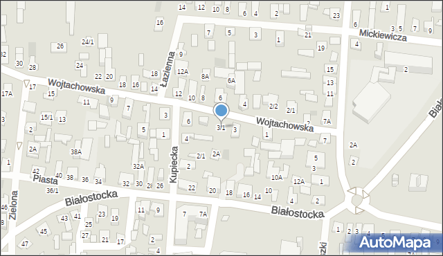 Wasilków, Wojtachowska, 3/1, mapa Wasilków