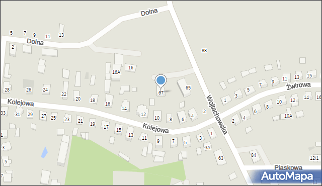 Wasilków, Wojtachowska, 67, mapa Wasilków