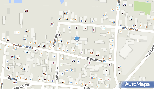 Wasilków, Wojtachowska, 6A, mapa Wasilków