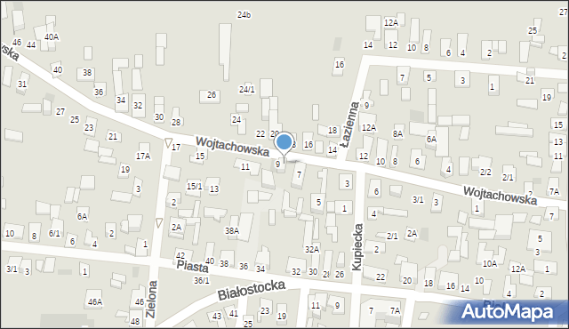 Wasilków, Wojtachowska, 9A, mapa Wasilków