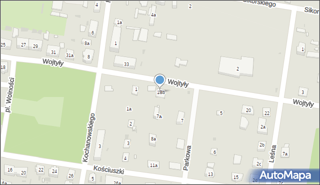 Węgliniec, Wojtyły Karola, 18b, mapa Węgliniec