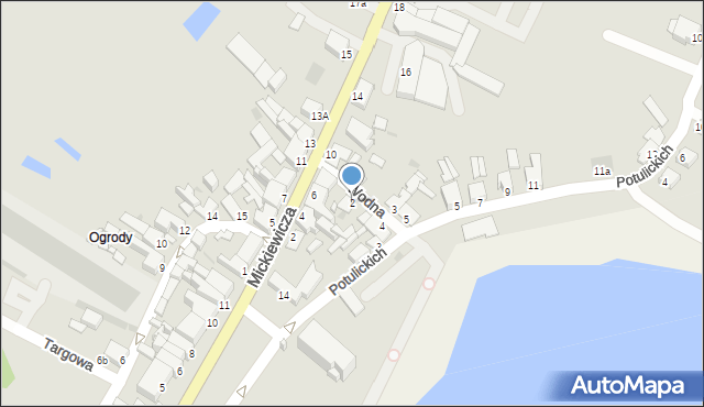 Więcbork, Wodna, 2, mapa Więcbork