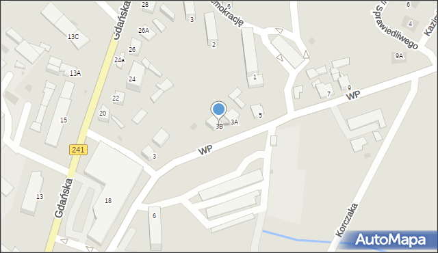 Więcbork, Wojska Polskiego, 3B, mapa Więcbork