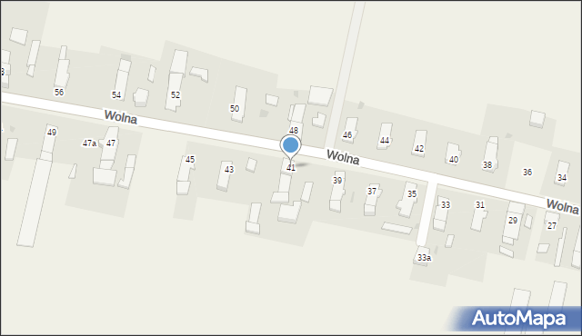 Wielowieś, Wolna, 41, mapa Wielowieś