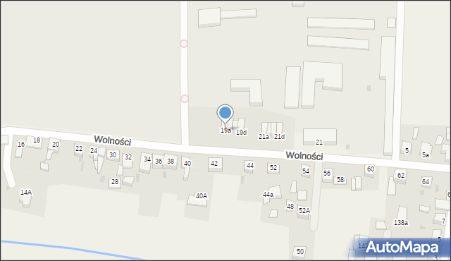 Wieszowa, Wolności, 19a, mapa Wieszowa