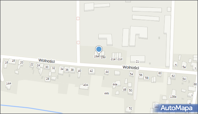 Wieszowa, Wolności, 19b, mapa Wieszowa