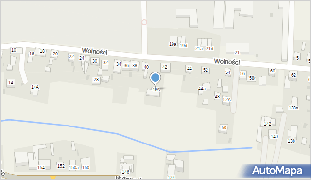 Wieszowa, Wolności, 40A, mapa Wieszowa