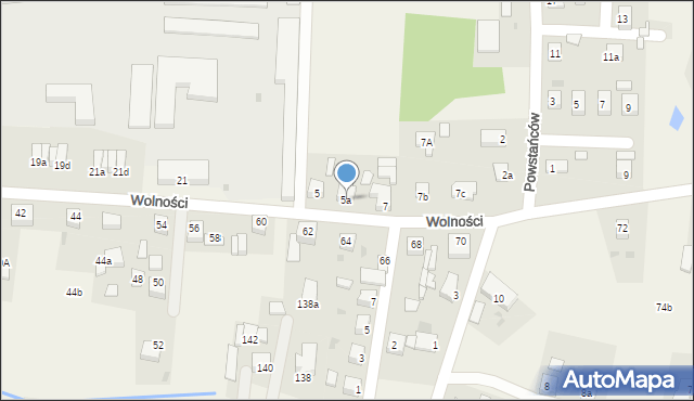 Wieszowa, Wolności, 5a, mapa Wieszowa