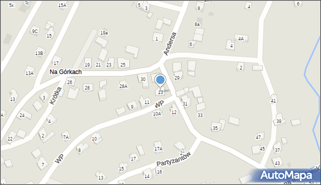 Wilamowice, Wojska Polskiego, 13, mapa Wilamowice