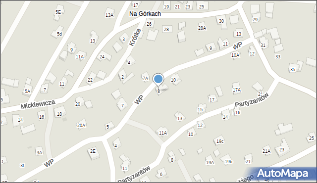 Wilamowice, Wojska Polskiego, 8, mapa Wilamowice